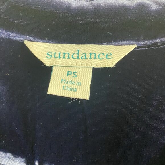 Sundance Velvet Silk Blend  Pullover Top Blue Size PS - Picture 4 of 9